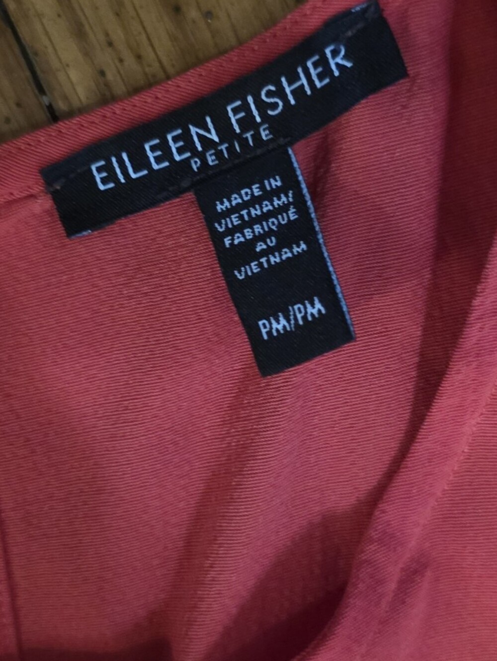 Eileen Fisher Coral Halter Maxi Dress with Front Slit - Picture 3 of 3